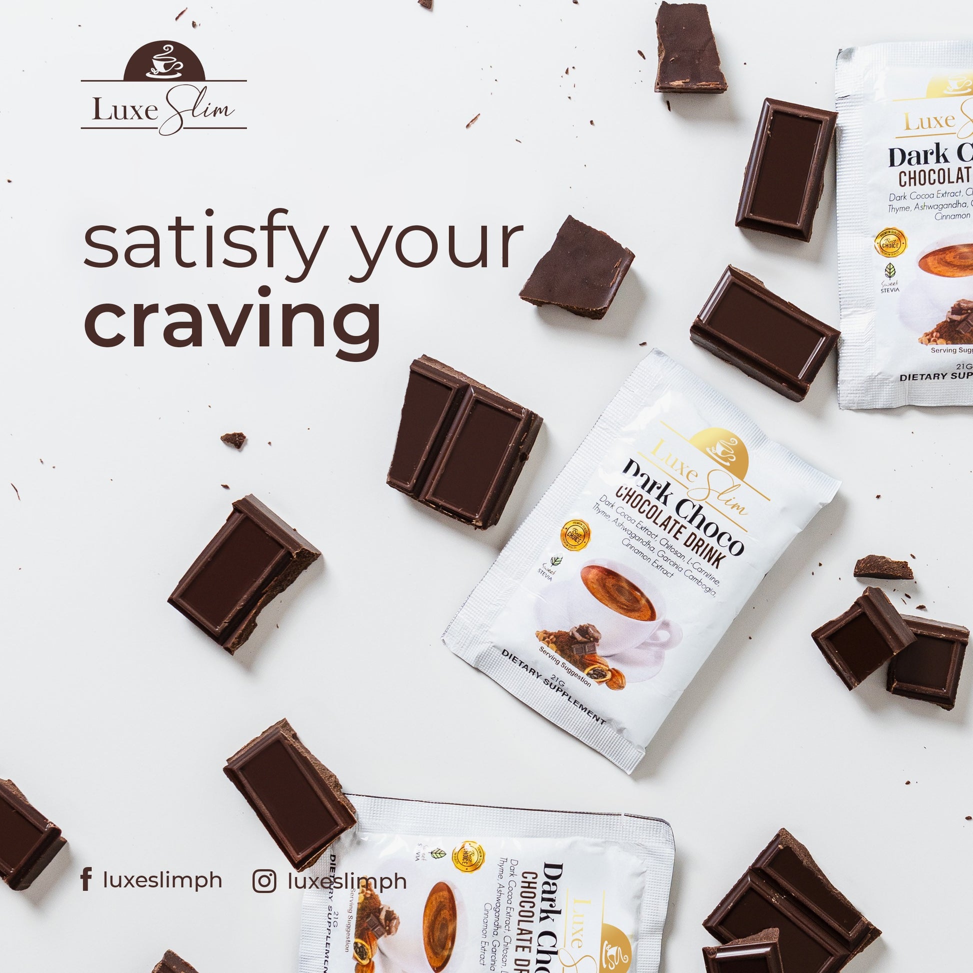 Luxe Slim Dark Choco 21g x 10 sachets