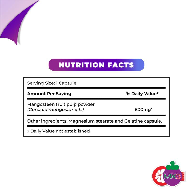 MX3 Capsule Mangosteen Xanthone 60 Capsules