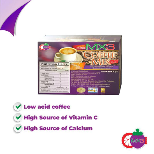MX3 Coffee Mix (Low Acid Coffee) 10 Sachets