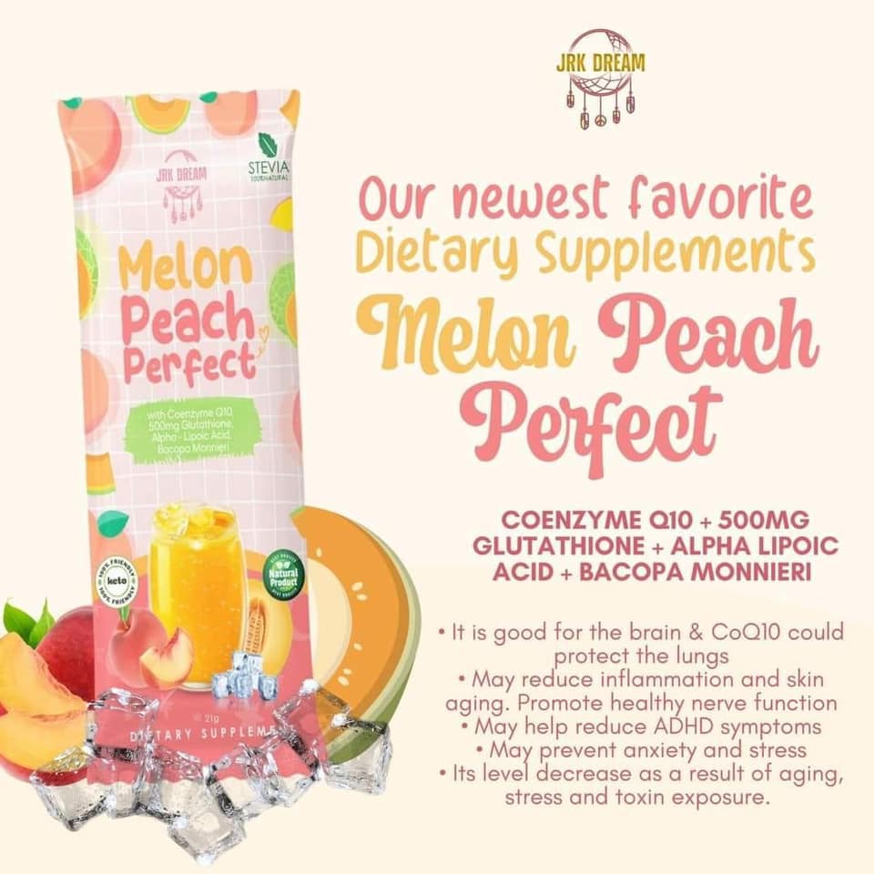 Melon Peach Perfect - 10 Sachets (Q10, Glutathione) by JRK Dream