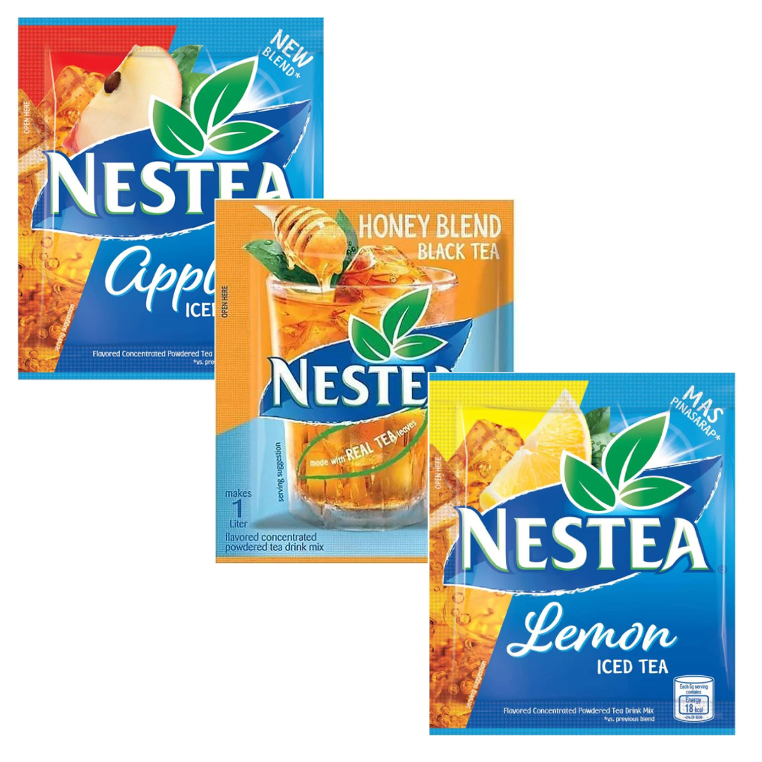 NESTEA Iced Tea Satchet | Choose A Flavour Made from REAL TEA leaves and high in VITAMIN C. Flavours: Apple Honey Lemon