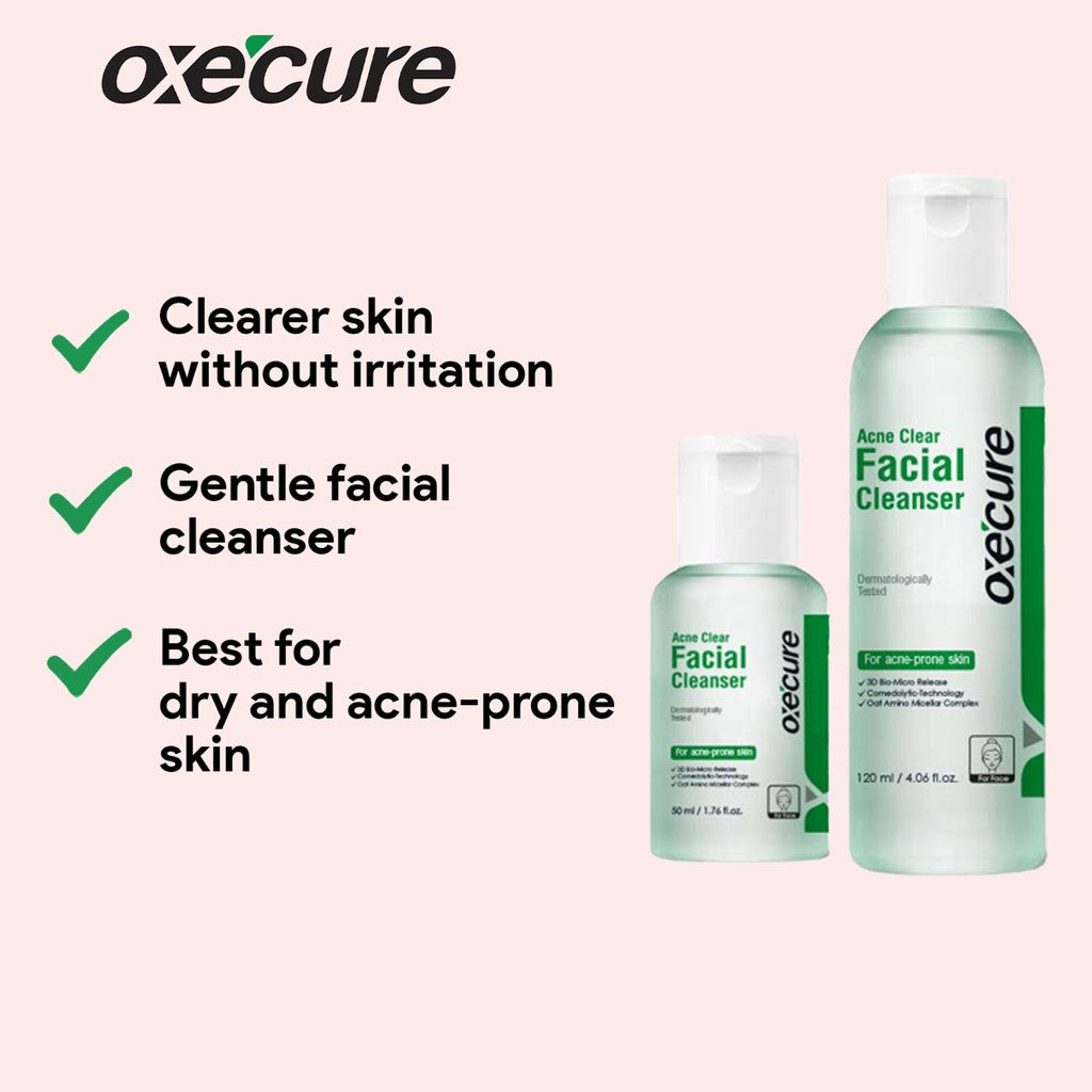 Oxecure Acne Clear Facial Cleanser | Choose Size
