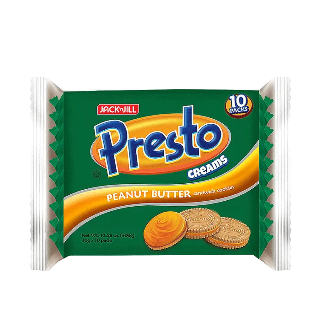 PRESTO Creams Sandwich Cookies (Peanut Butter) 10s Love Rys