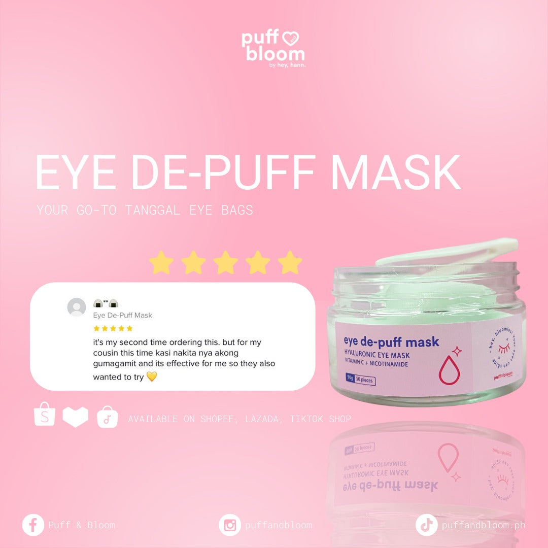 Puff & Bloom Eye De-Puff Hyaluronic Eye Mask (90g50pcs)