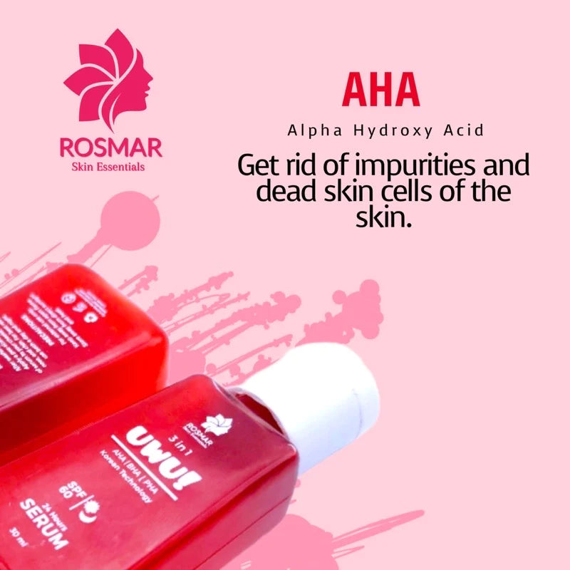 Rosmar 3in1 (AHA, BHA, PHA) UWU Serum SPF60 30mL