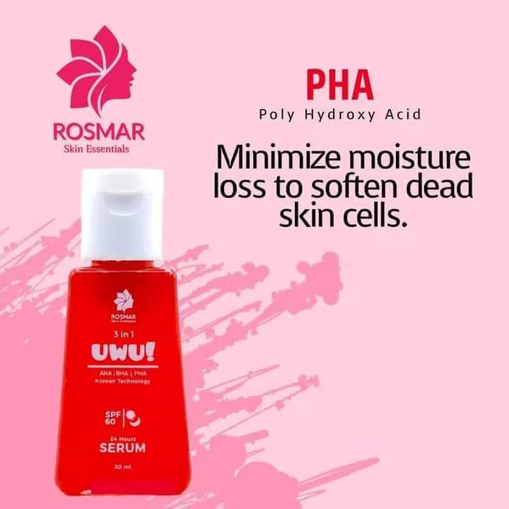 Rosmar 3in1 (AHA, BHA, PHA) UWU Serum SPF60 30mL
