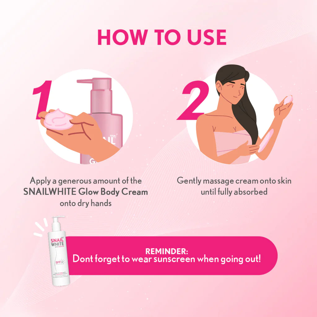 SNAILWHITE Glow Body Cream 300mL by NAMU Life