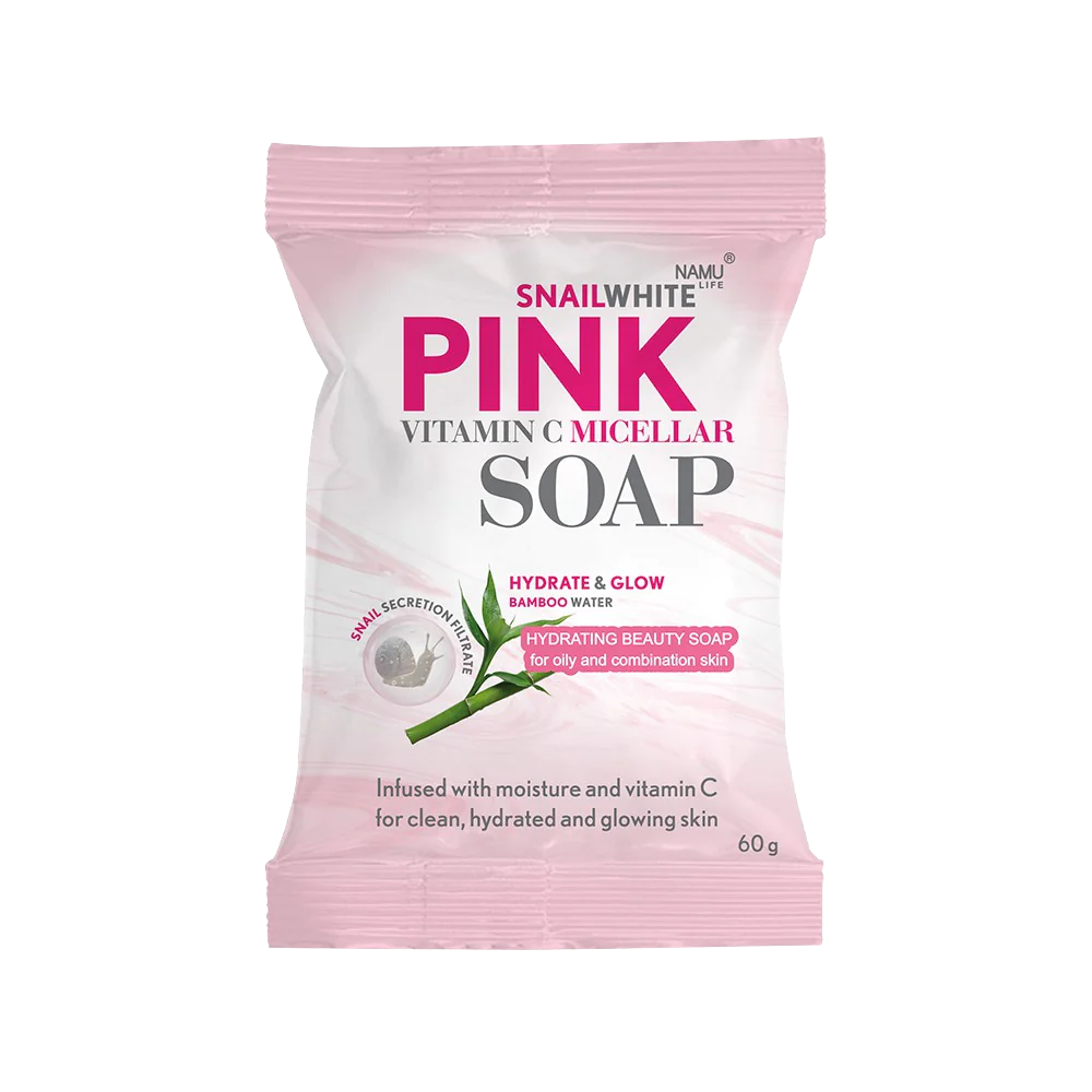 SNAILWHITE Pink Vitamin C Micellar Soap 60g by NAMU Life