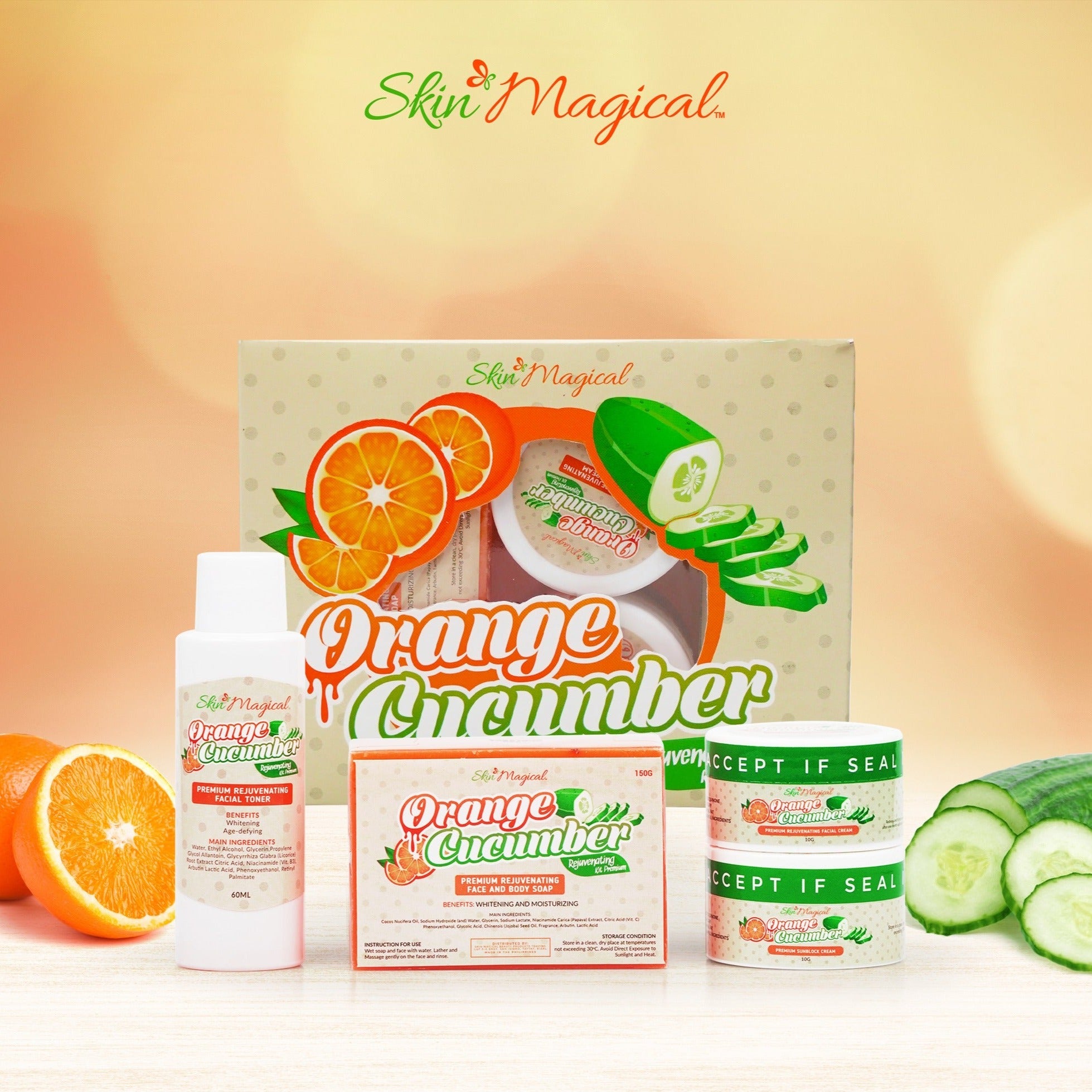 premium glutathione soap skin magical Skin Citric Acid In Orange Skin Magical Orange Cucumber Rejuvenating Kit Premium Set Love