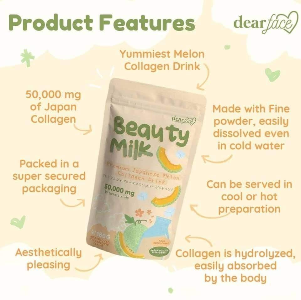 Dear Face Beauty Milk Premium Japanese Melon Collagen Drink