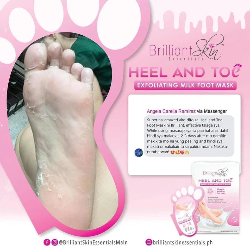 Brilliant Skin Heel & Toe Exfoliating Milk Foot Mask (Per Sachet)