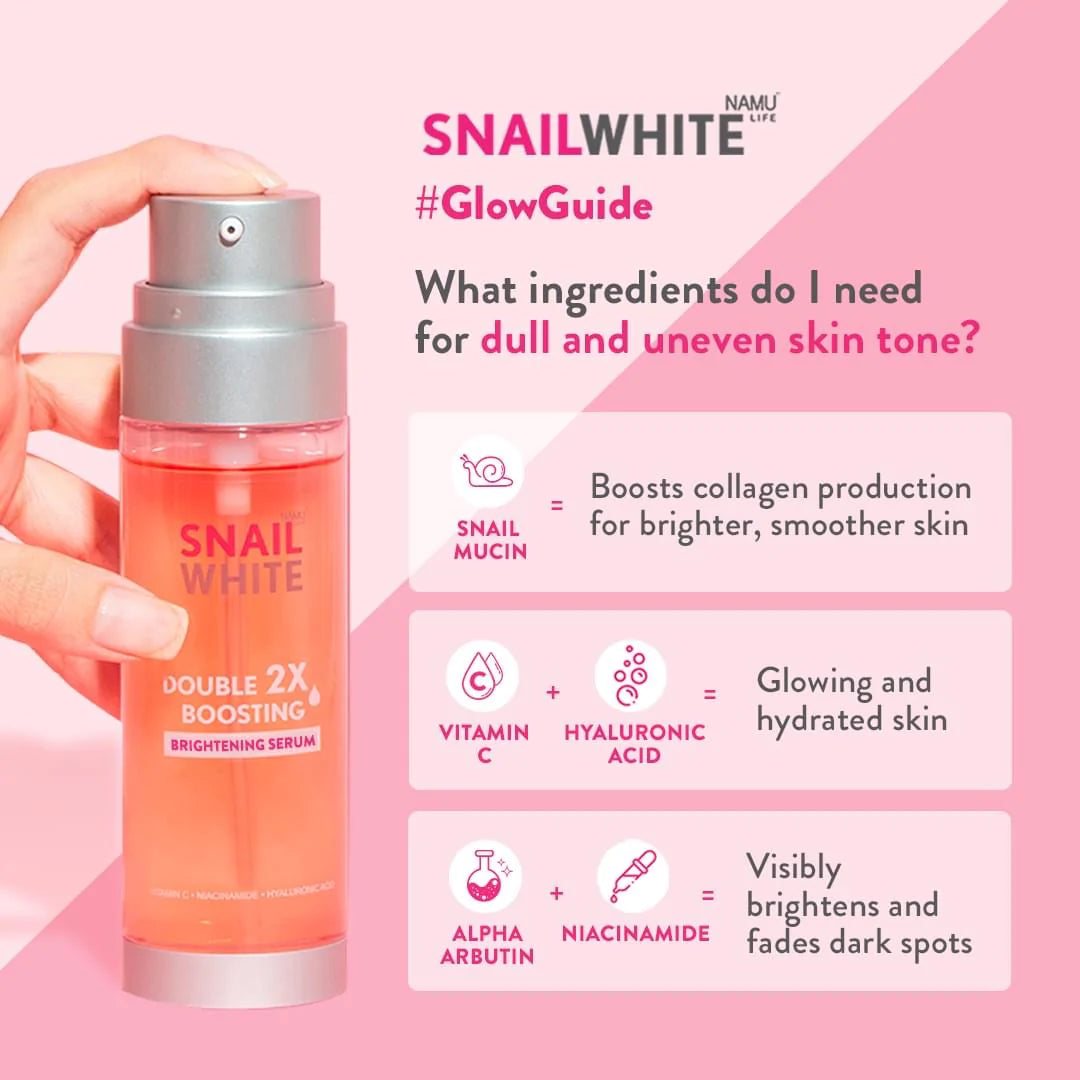 NAMU Life SNAILWHITE Double Boosting Brightening Serum 40mL + 40mL