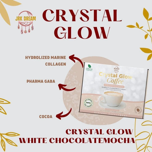 Crystal Glow White Chocolate Mocha Collagen & Glutathione Drink 21g