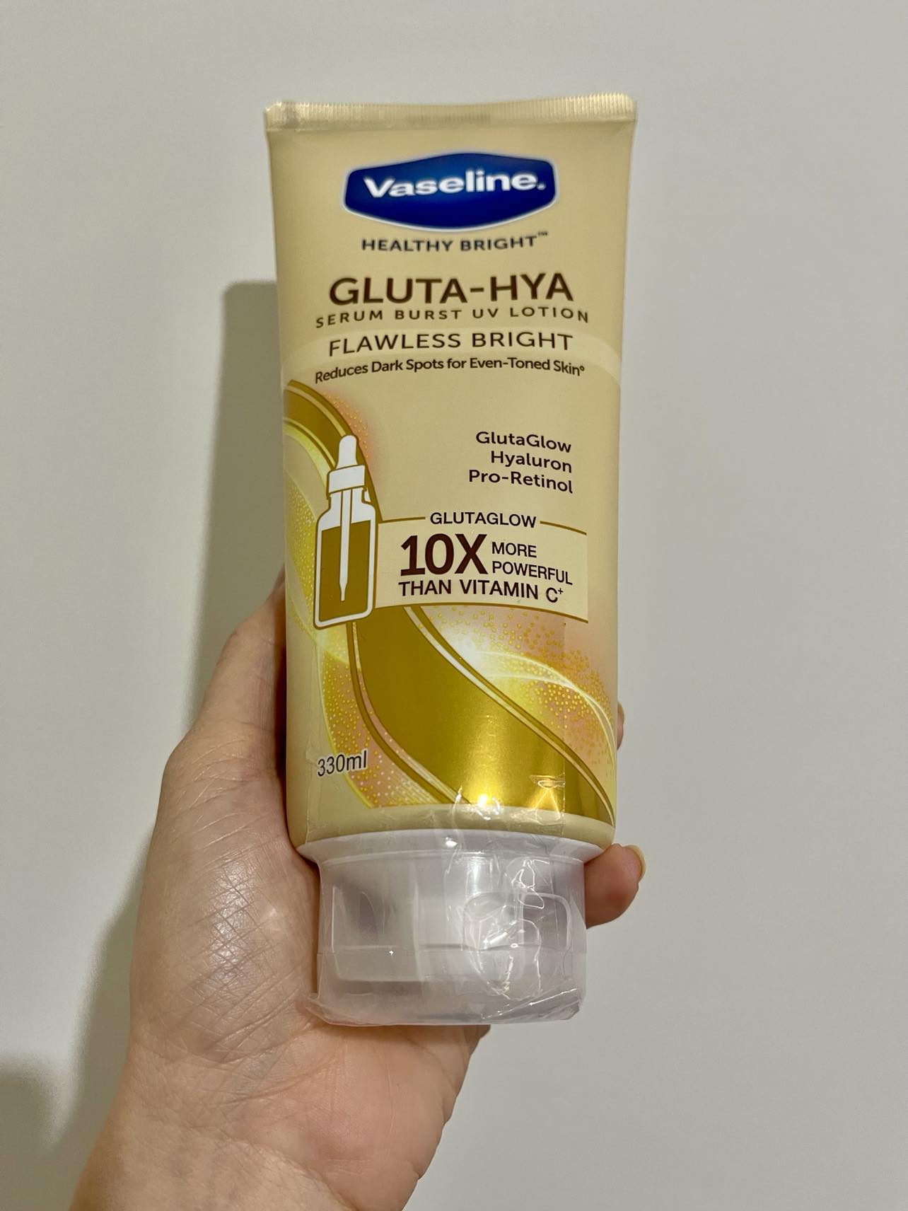 [NO SEAL SALE] Vaseline Gluta-Hya Flawless Bright Serum Burst UV Lotion 330ml