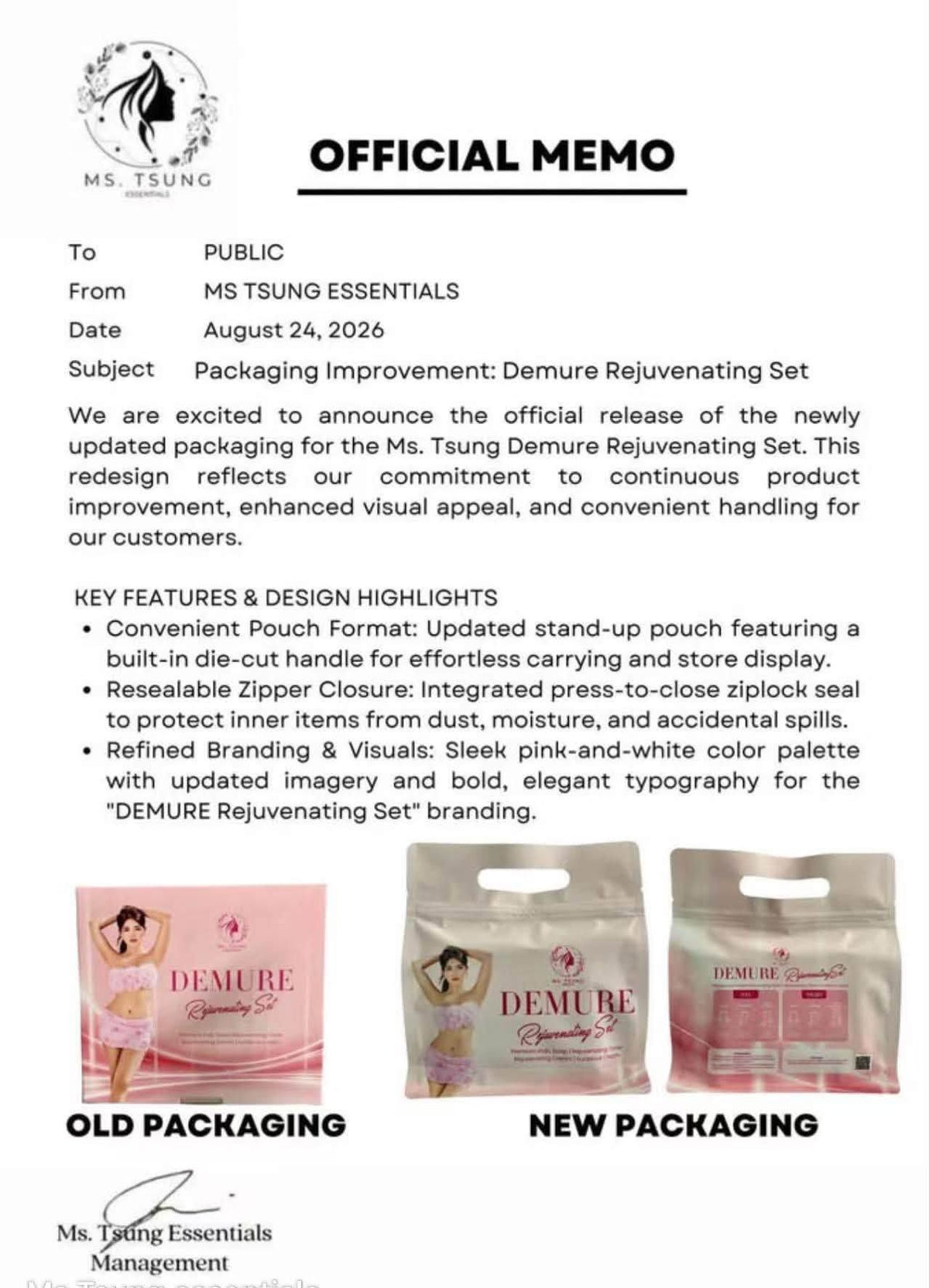 MS. TSUNG Demure Rejuvenating Set | Choose Variant