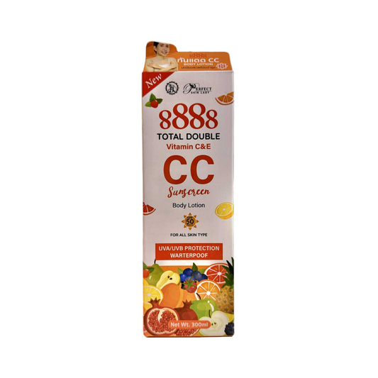 8888 Total Double CC Sunscreen Body Lotion (Vitamin C&E SPF50 PA++++) by PERFECT SKIN LADY 300ml