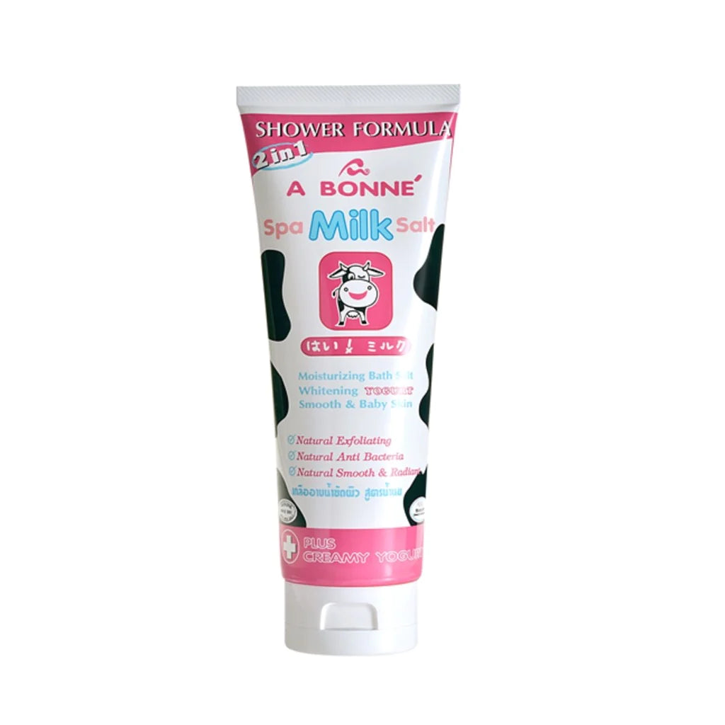 A Bonne Spa Milk Shower Salt Scrub (Moisturising and Whitening Yogurt) 350g