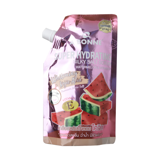 A Bonne Super Hydrating Whitening Kojic Acid Silky Salt Scrub (Watermelon &amp; Vitamin E) 350g