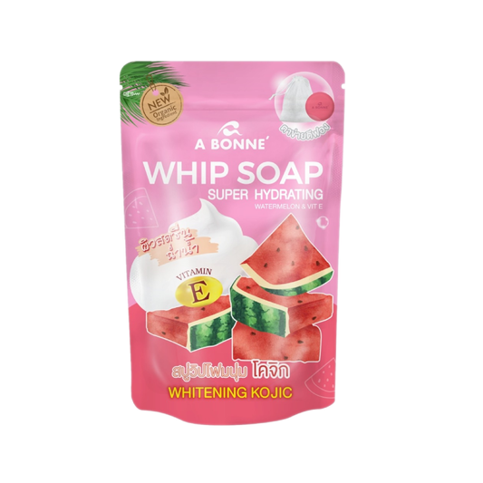 A Bonne Whip Soap Super Hydrating (Watermelon, Vitamin E, Whitening Kojic) 100g