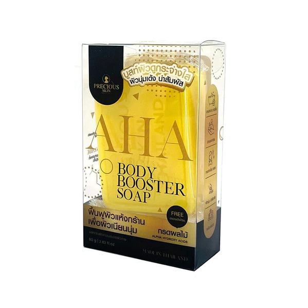 AHA Body Booster Whitening Soap by Precious Skin 80g (New Packaging)