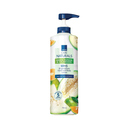 AVON Care Naturals (Green Papaya & Calamansi) 10IN1 Healthy & Bright Hand and Body Lotion 750ml
