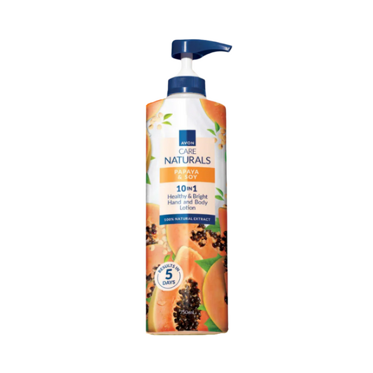 AVON Care Naturals (Papaya & Soy) 10IN1 Healthy & Bright Hand and Body Lotion 750ml