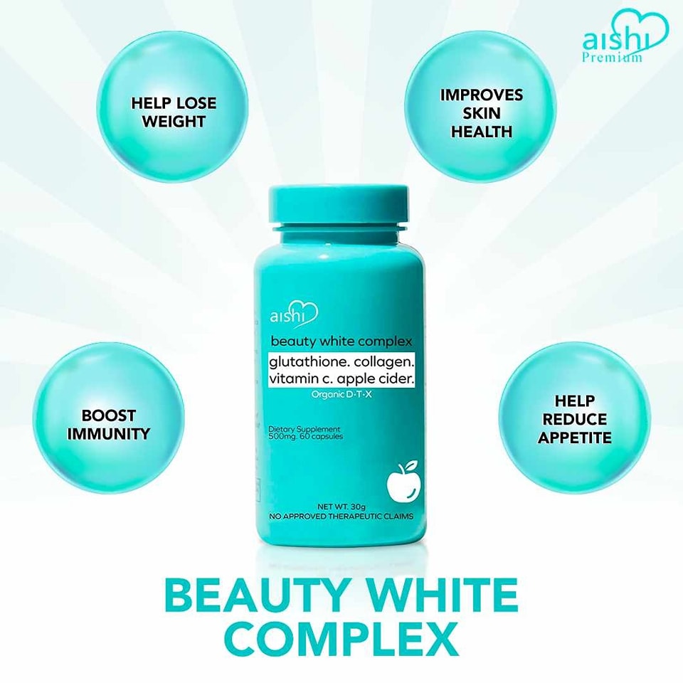 Aishi Beauty White Complex (Glutathione, Collagen, Vitamin C, Apple Cider) - 60 Tablets