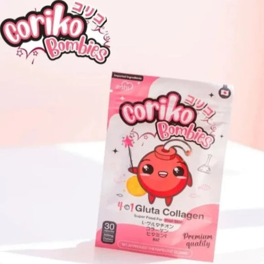 Aishi  Corkiko Bombies 4in1 (Glutathione, Collagen, NAC, Vitamin C) 30 Capsules
