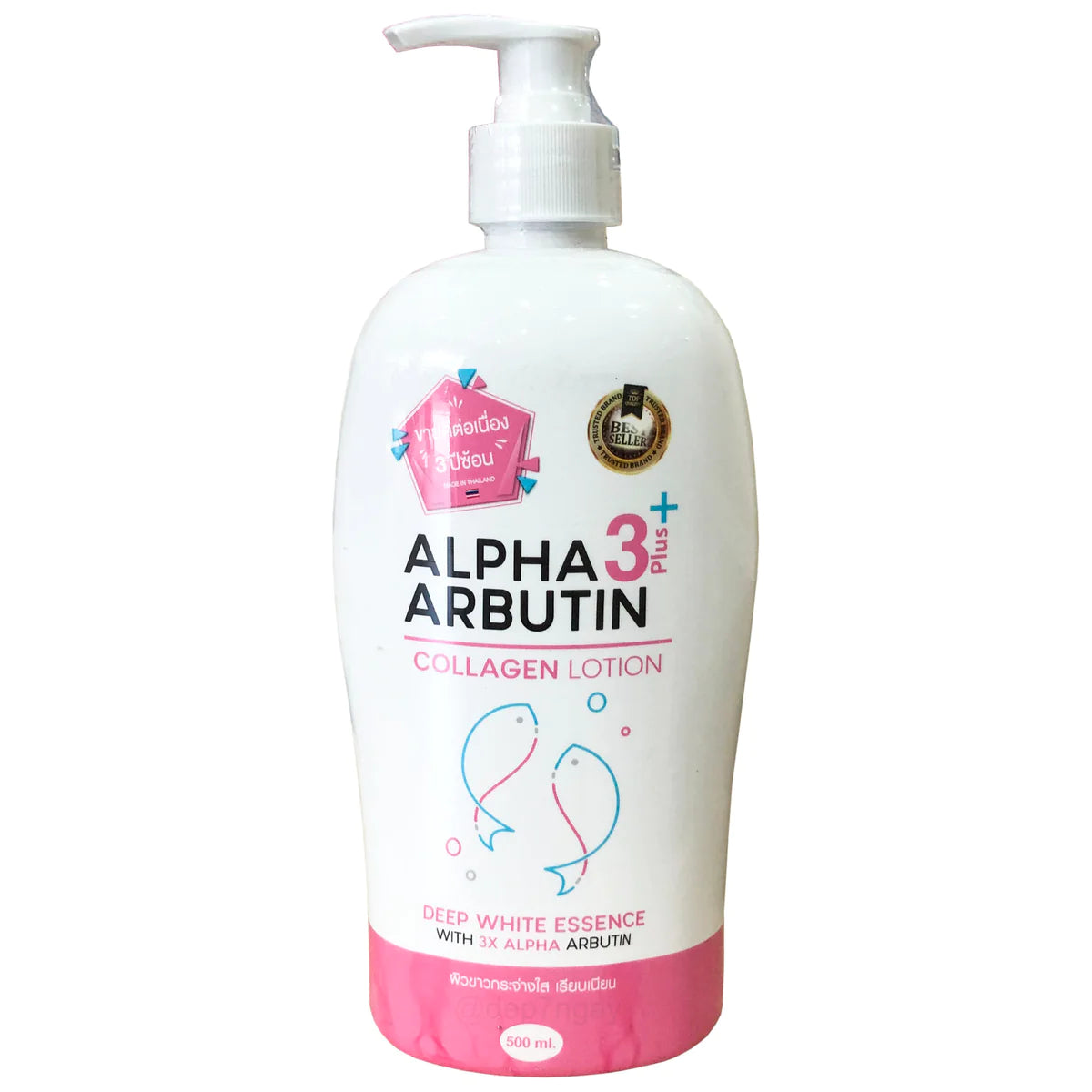 Alpha Arbutin 3+ Plus Collagen Lotion Deep White Essence by Precious Skin Thailand 500mL