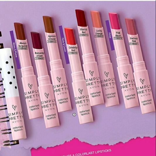 Avon Simply Pretty Colorlast Lipstick Shades