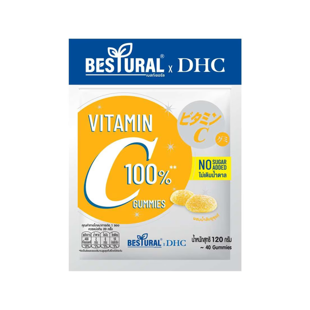 BESTURAL X DHC Vitamin C Gummies (Yuzu, No Added Sugar) - 40s