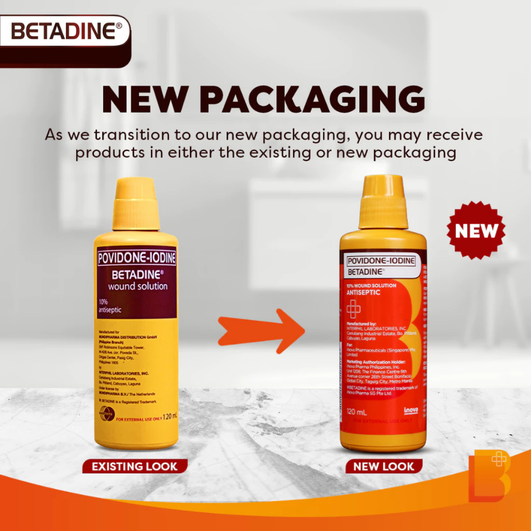 BETADINE Povidone Iodine Antiseptic (10% Wound Solution) 120ml