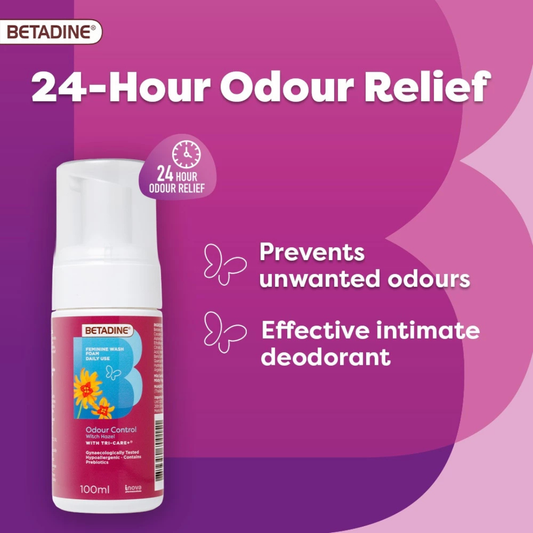 BETADINE Feminine Wash Foam (Odour Control Witch Hazel) 100ml