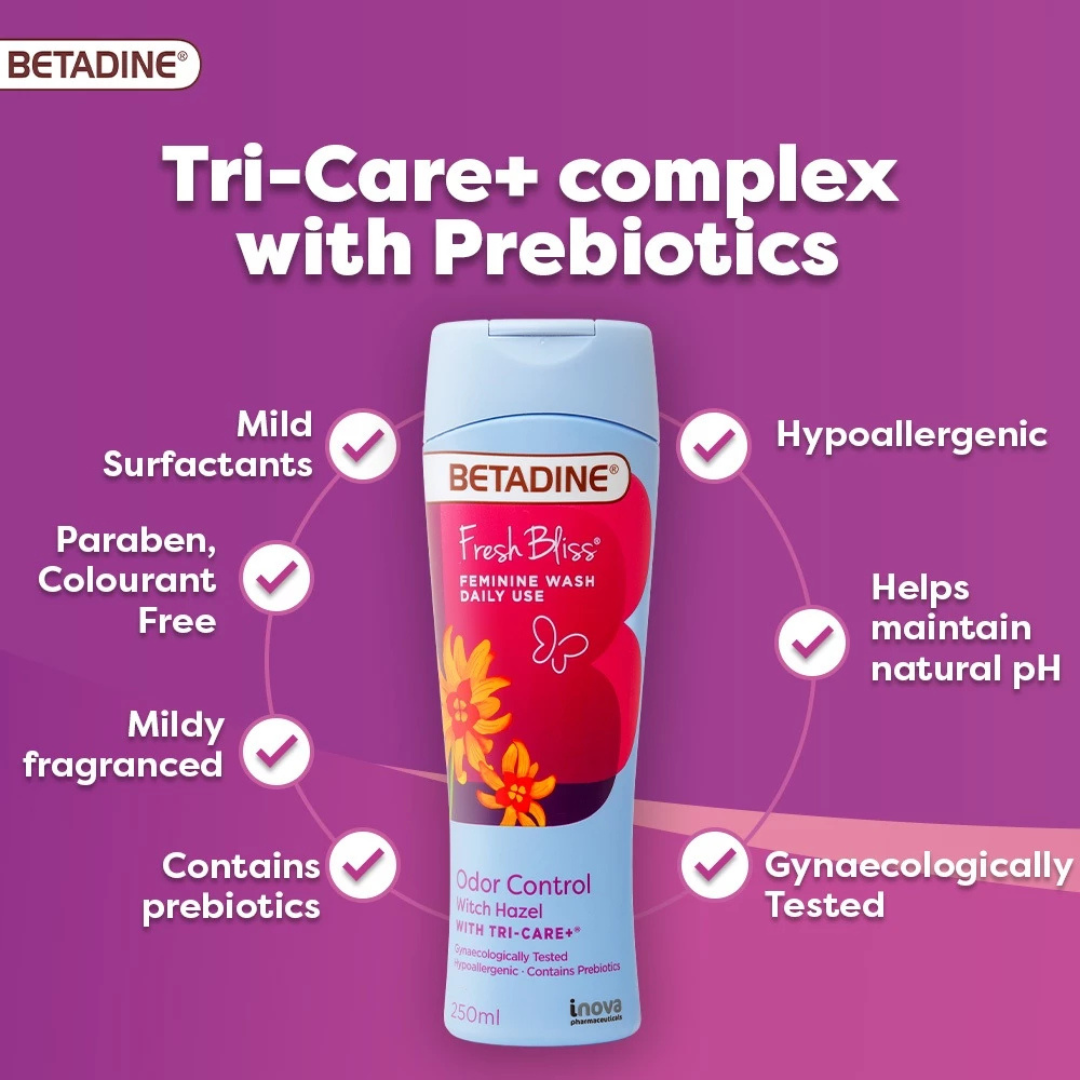 BETADINE Fresh Bliss Feminine Wash (Odor Control Witch Hazel)