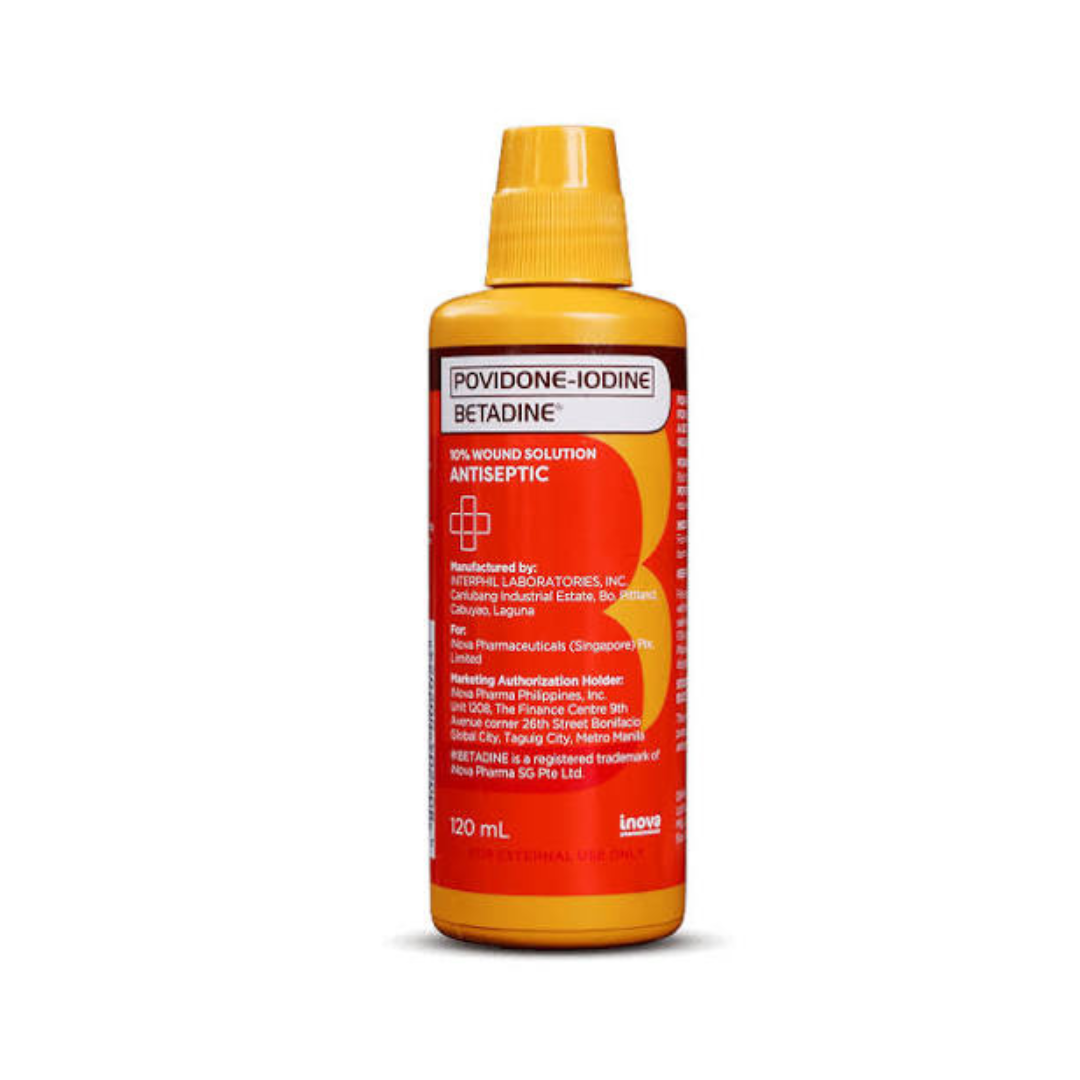 BETADINE Povidone Iodine Antiseptic (10% Wound Solution) 120ml