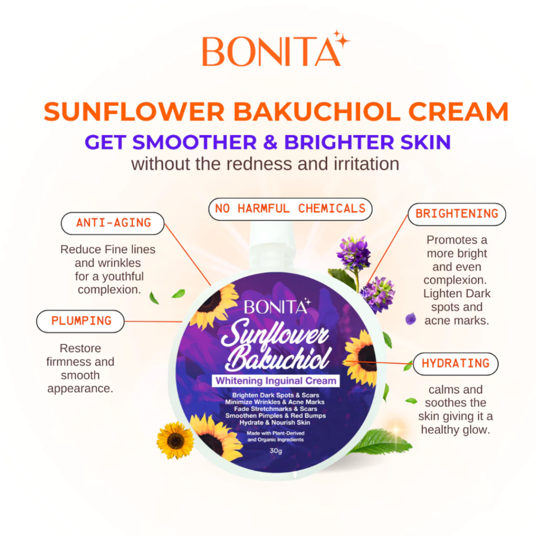 BONITA Whitening Inguinal Cream (Sunflower Bakuchiol) 30g