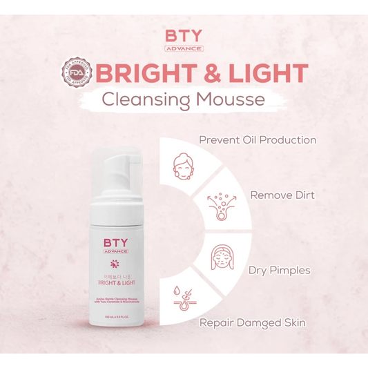 BTY ADVANCE Amino Gentle Cleansing Mousse (Bright & Light) 100ml