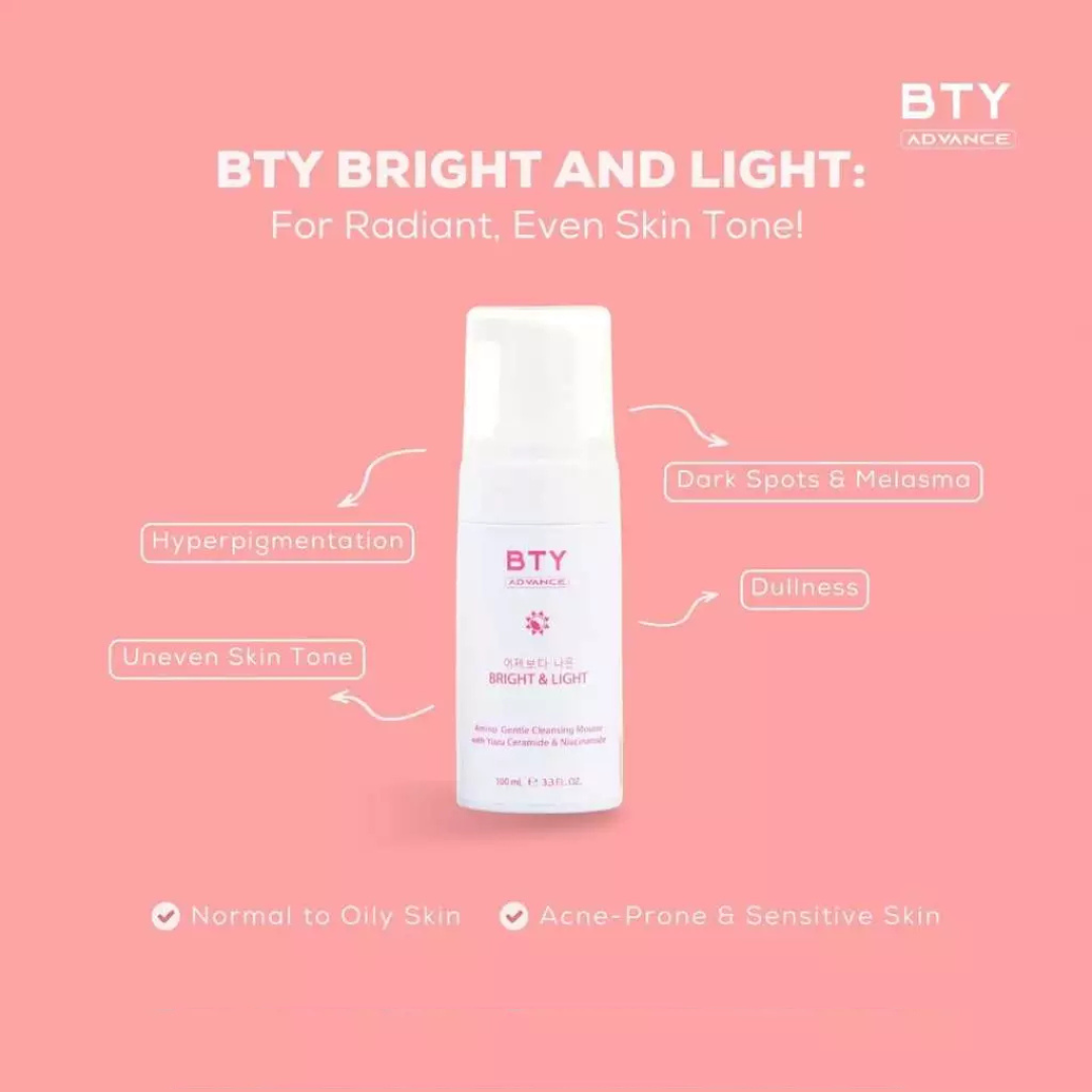 BTY ADVANCE Amino Gentle Cleansing Mousse (Bright & Light) 100ml