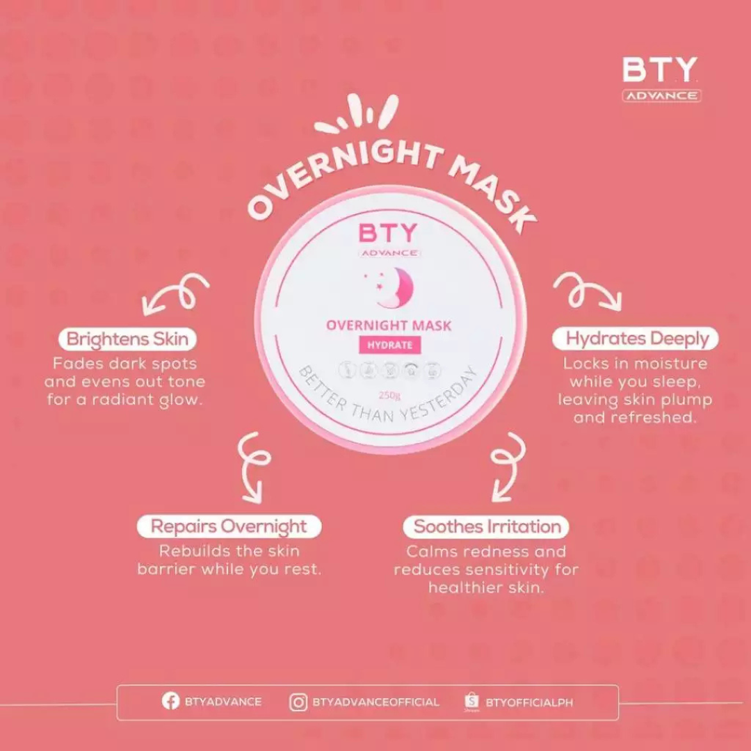BTY ADVANCE Overnight Mask (Hydrate) 250g
