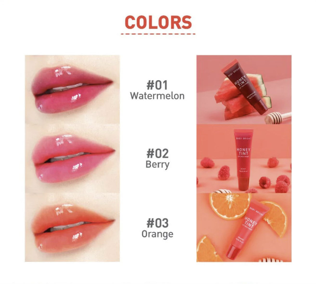 Baby Bright Honey Tint Lip Treatment (Berry) Net Wt. 10g