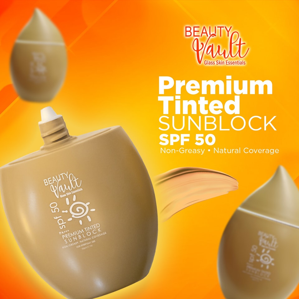 Beauty Vault Premium Tinted Sunblock SPF50 50g