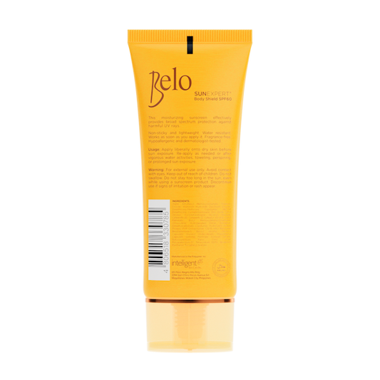 Belo SunExpert Body Sunshield SPF 60 PA+++ UVA/UVB Broad Spectrum 100mL