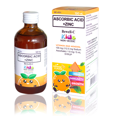 Bewell Ascorbic Acid + Zinc Vitamin and Mineral 120mL