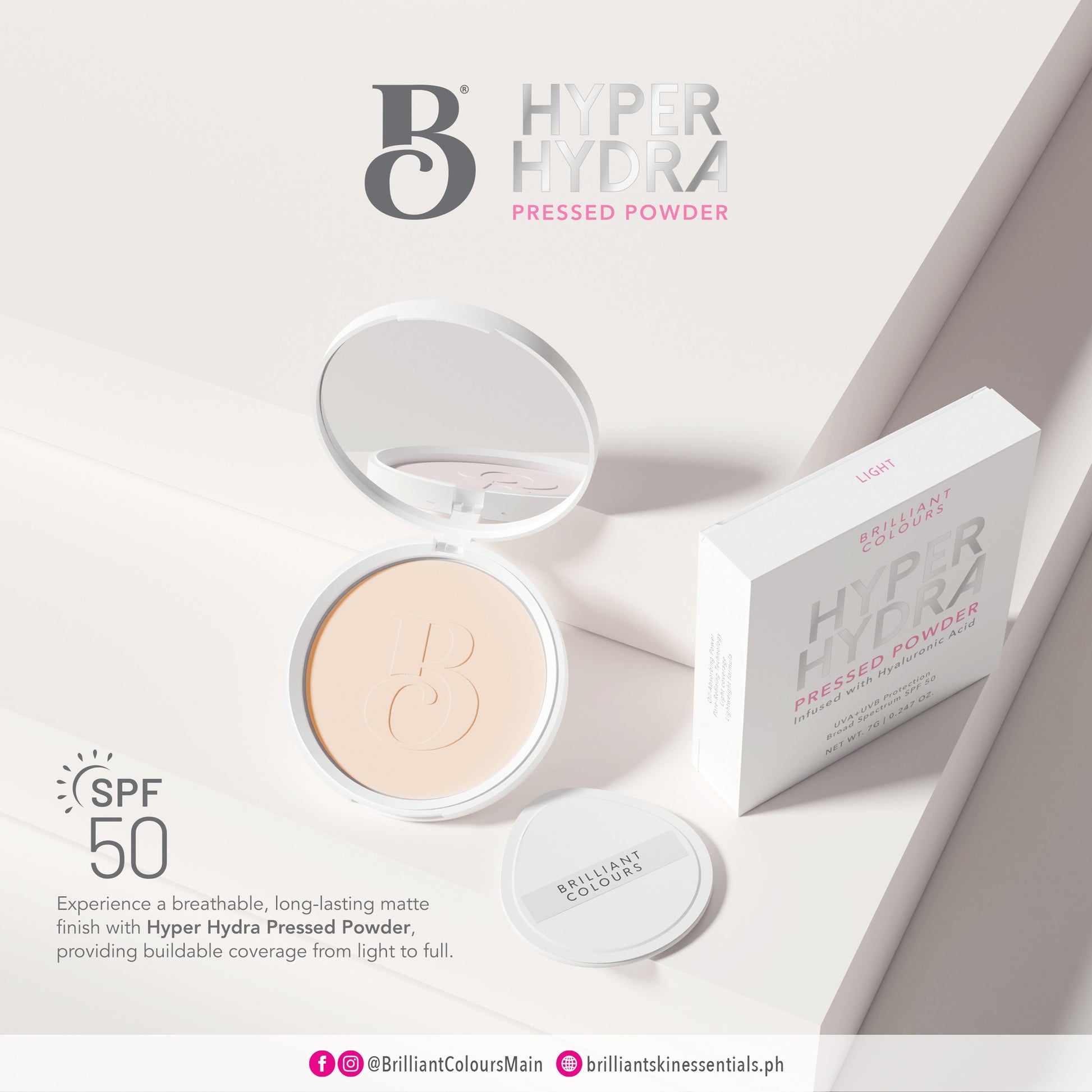 Brilliant Colours Hyper Hydra Pressed Powder SPF50 7g