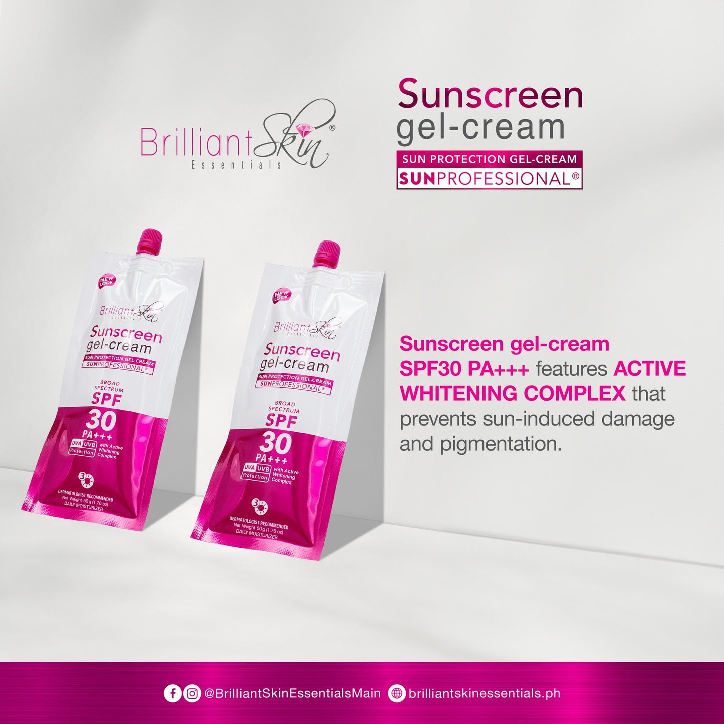 Brilliant Skin Sunscreen Gel-Cream SPF30 50g