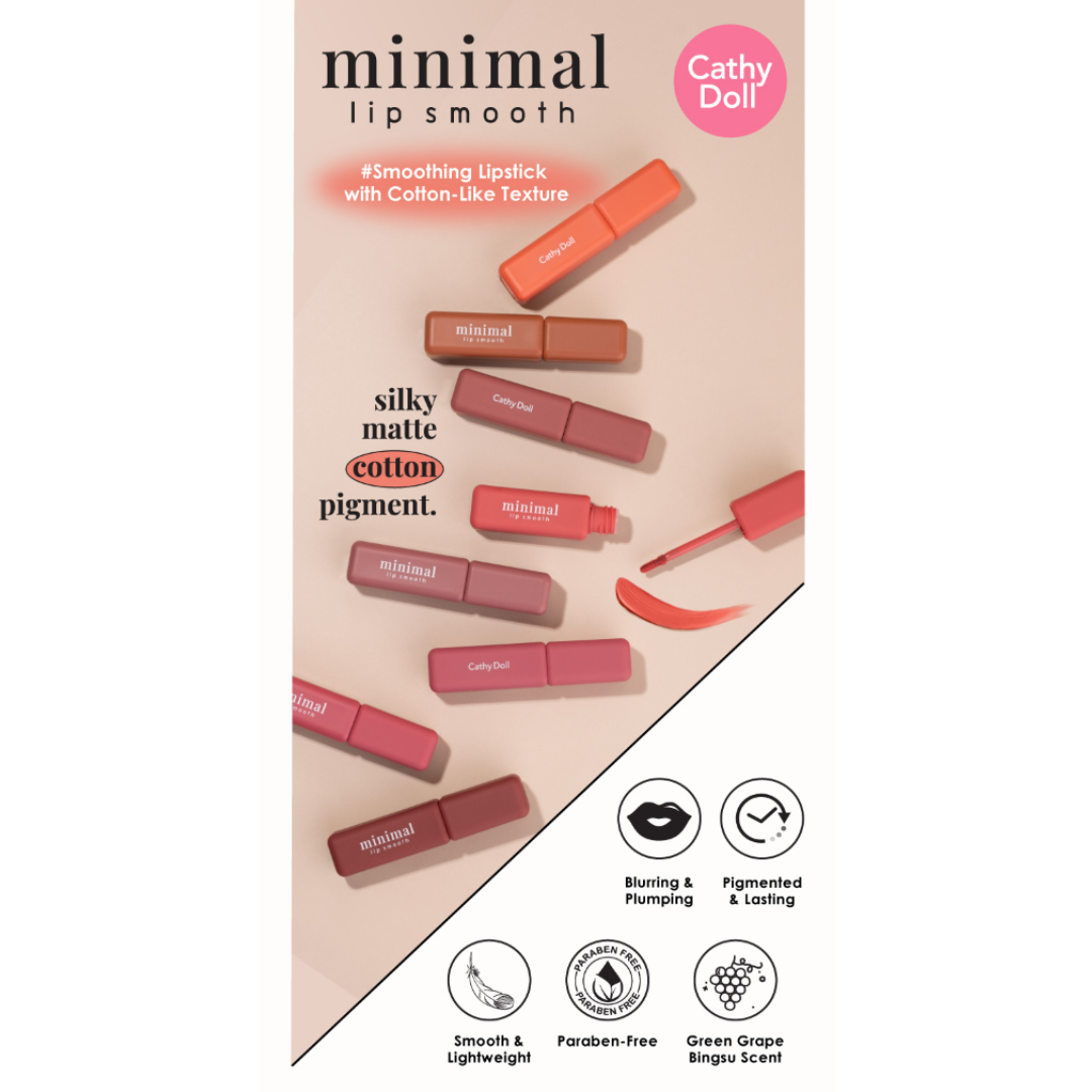 CATHY DOLL Minimal Lip Smooth 2.7g | Choose Shade