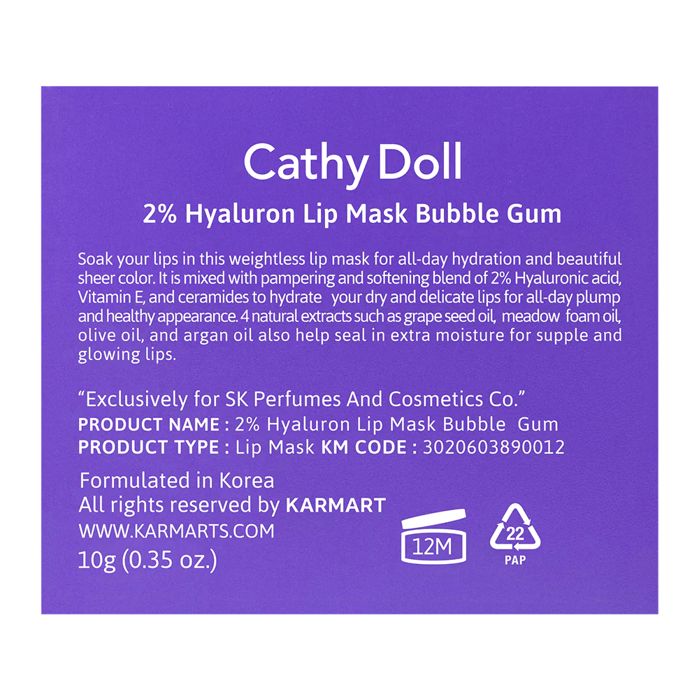 Cathy Doll 2% Hyaluron Lip Mask (Bubblegum) 4.5g