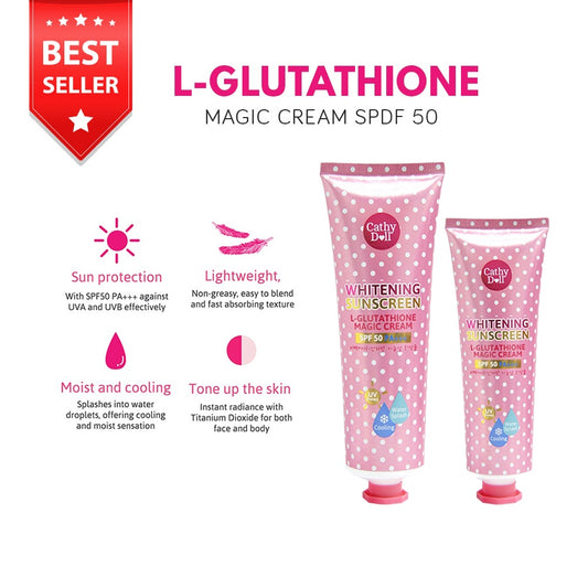 Cathy Doll L-Glutathione Magic Cream Whitening Sunscreen (SPF50 PA+++) 138mL