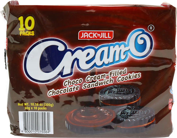 Cream O Choco Cream-Filled Chocolate Sandwich Cookies - 10 Pieces Pack