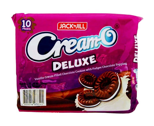 Cream O Deluxe Vanilla Cream-Filled Cookies With Fudgee Chocolate Topping - 10 Pieces Pack